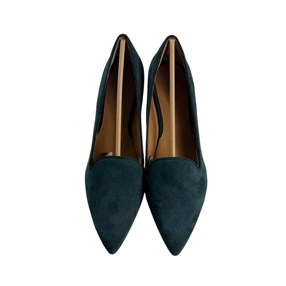 Indigo by Clarks Sage Elfin Teal Suede Kitten Heel Pumps Womens 10 M 26064564